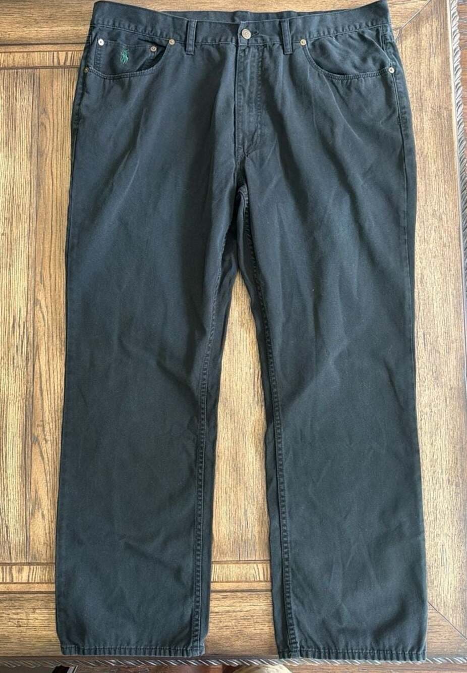 Polo Ralph Lauren Black Cotton Authentic Dungarees Chino Pants 40x30